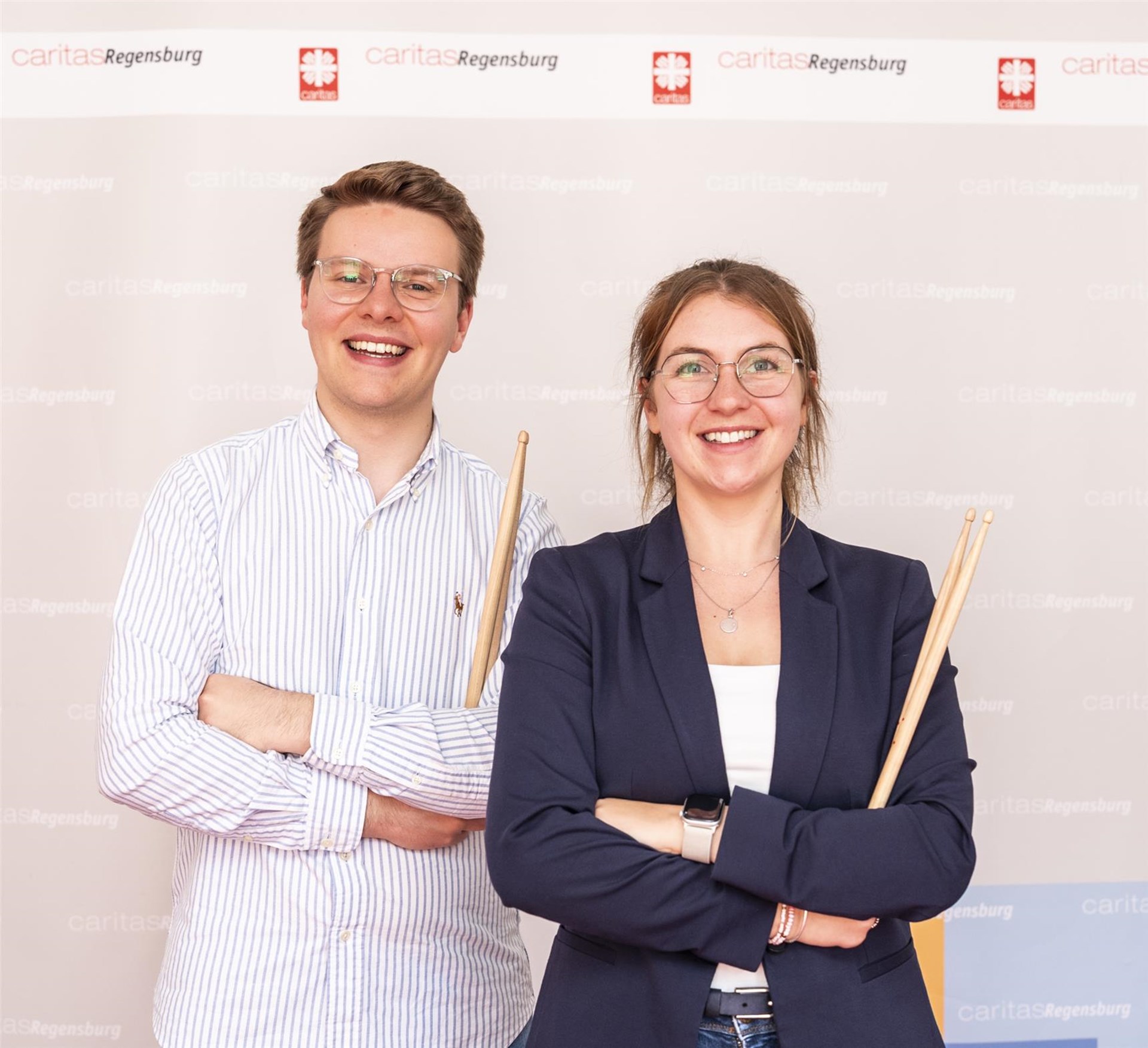 Zwei Personen im Porträt